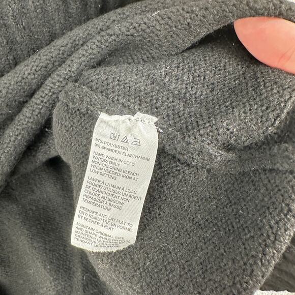 Saks Fifth Avenue Black Mocha Color Block Long Soft Sweater Turtle Neck Small - Picture 6 of 7